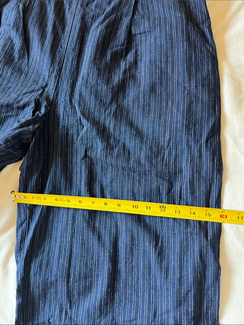 Banana Republic Navy Blue Linen-Blend Jumpsuit